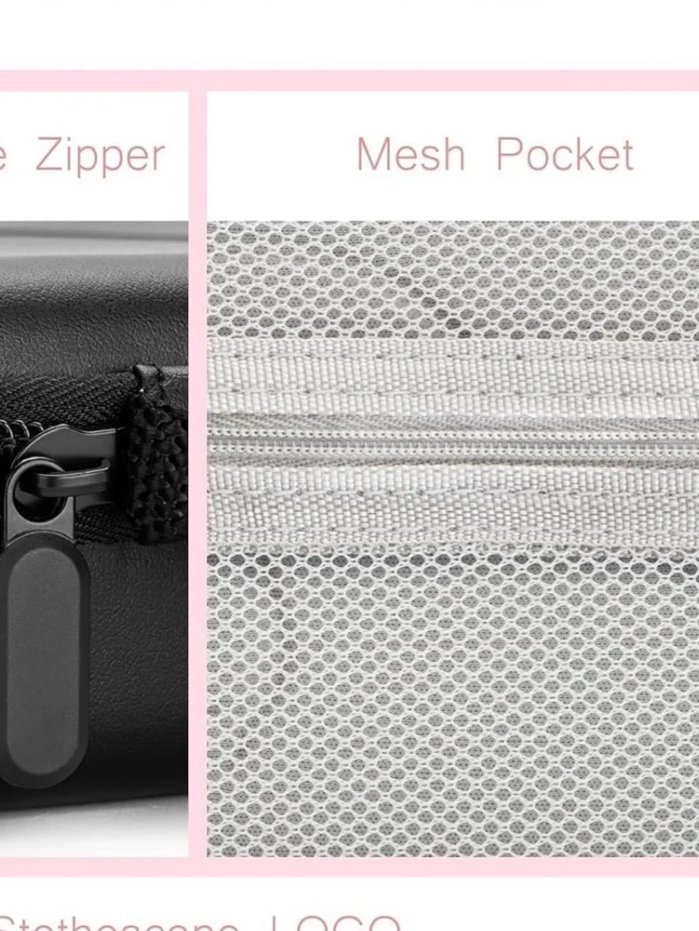 Black Hard Shell Medical Accessory Case with Handle